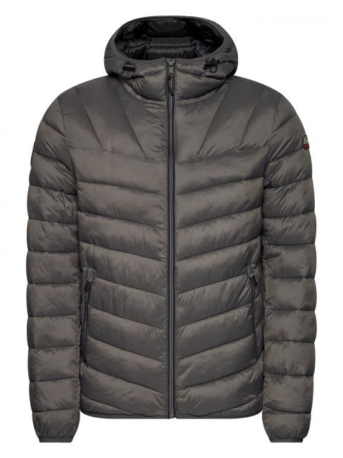 AERONS H 2 Down jacket with hood dark gray solid - Men's down jackets