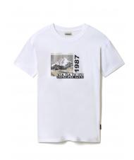 NAPAPIJRI SULE Cotton T-shirt wht grp f8e - T-shirt - 4