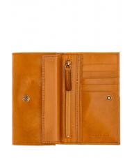 THE BRIDGE CERBOLI Leather wallet Mustard Yellow / Gold - Women&rsquo;s Wallets - 3