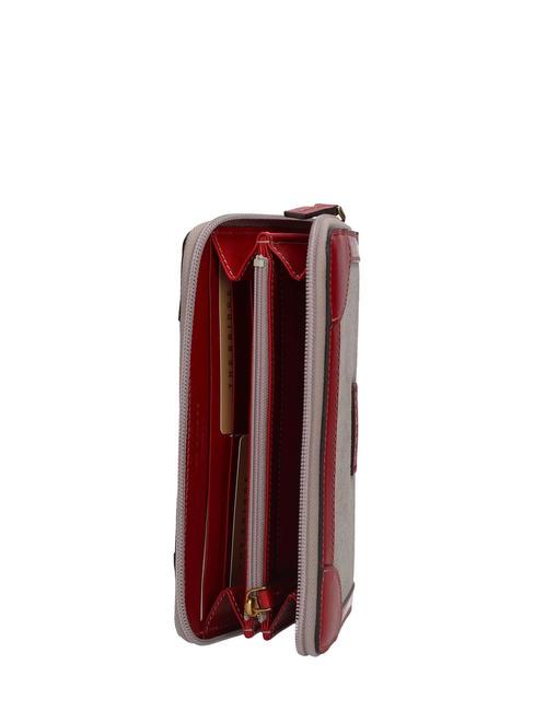 AUSTER Compact wallet natural / red currant abb. gold - Women&rsquo;s Wallets