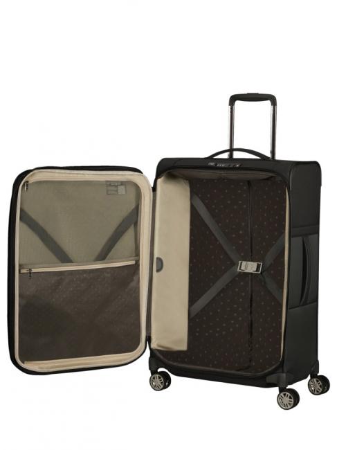 AIREA Medium size trolley, expandable BLACK - Semi-rigid Trolley Cases