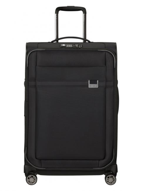 AIREA Medium size trolley, expandable BLACK - Semi-rigid Trolley Cases