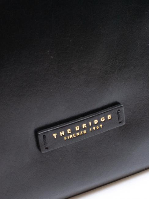 MADDALENA Shopping Bag in leather Black Gold - Women’s Bags