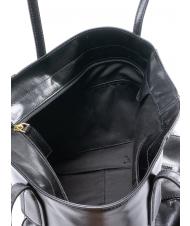 THE BRIDGE MADDALENA Shopping Bag in leather Black Gold - Women’s Bags - 5