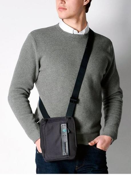 bag P16 line CHEVRON / BLACK - Over-the-shoulder Bags for Men