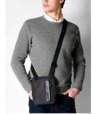 PIQUADRO bag P16 line CHEVRON / BLACK - Over-the-shoulder Bags for Men - 4