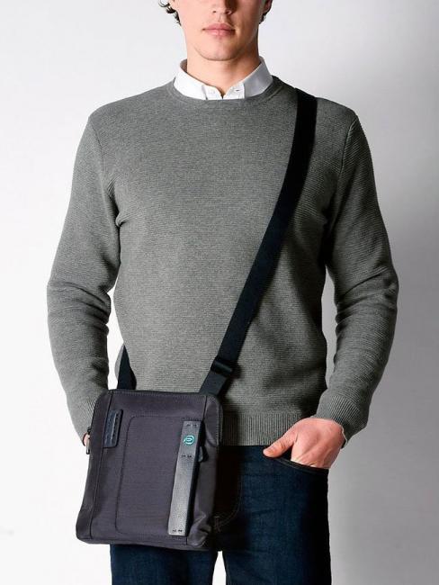 bag PULSE P16 line, iPad holder CHEVRON / BLACK - Over-the-shoulder Bags for Men