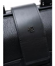 PIQUADRO ILI Leather doctor briefcase Black - Work Briefcases - 3
