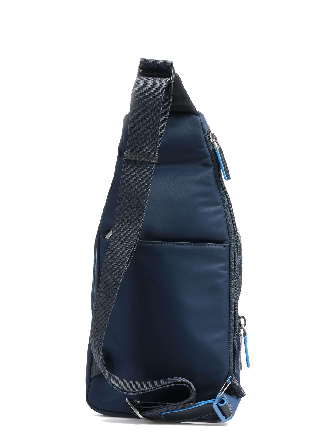Piquadro Pq-Ry One-Shoulder Backpack, In Recycled Fabric Blue  