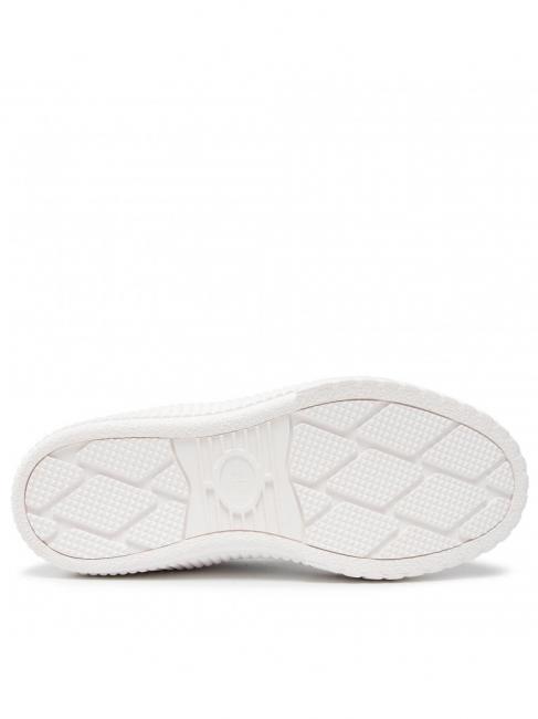 Sneaker alta in pelle con inserti zebrati  white / furry zebra - Women&rsquo;s shoes