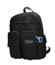 PIQUADRO PQ-RY Backpack in recycled fabric, 14 "PC holder Black - Laptop backpacks - 2
