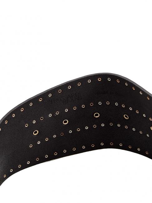 CINTURA ALTA In leather, with studs BLACK - Belts