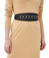 TRUSSARDI CINTURA ALTA In leather, with studs BLACK - Belts - 5