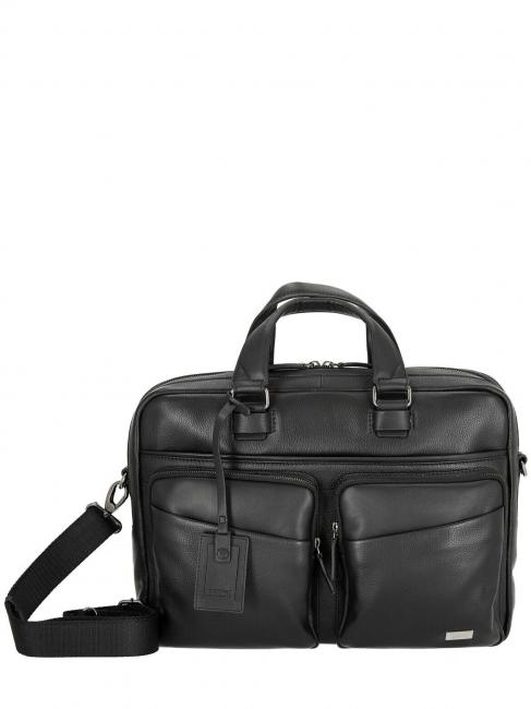 TORINO 15 "laptop briefcase, in leather Black - Work Briefcases