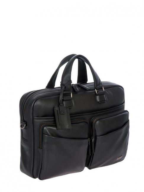 TORINO 15 "laptop briefcase, in leather Black - Work Briefcases