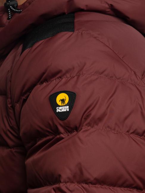 STEVENSON Quilted down jacket with hood dec chocolate - Men's down jackets
