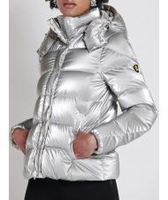CIESSE AFRA Down jacket with removable hood silver pearl / silver gray - Women's down jackets - 3