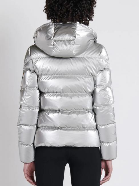 AFRA Down jacket with removable hood silver pearl / silver gray - Women's down jackets