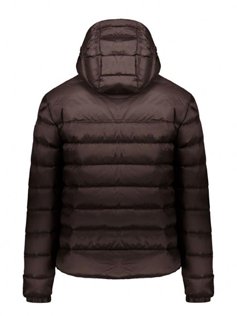 ZADOCK Real down jacket with hood black coffee / scarab - Men's down jackets