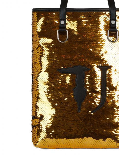T WOW Vertical Shoulder Shopper Gold / Black - Women&rsquo;s Bags