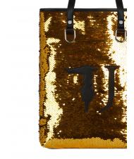 TRUSSARDI T WOW Vertical Shoulder Shopper Gold / Black - Women&rsquo;s Bags - 3