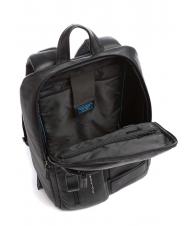PIQUADRO W103 Leather backpack, 15.6 "pc holder Black - Laptop backpacks - 3