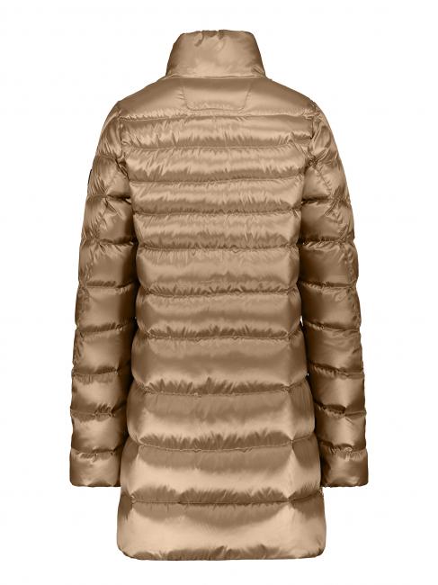 NOELA Long quilted down jacket chanterelle / silver gray - Women's down jackets