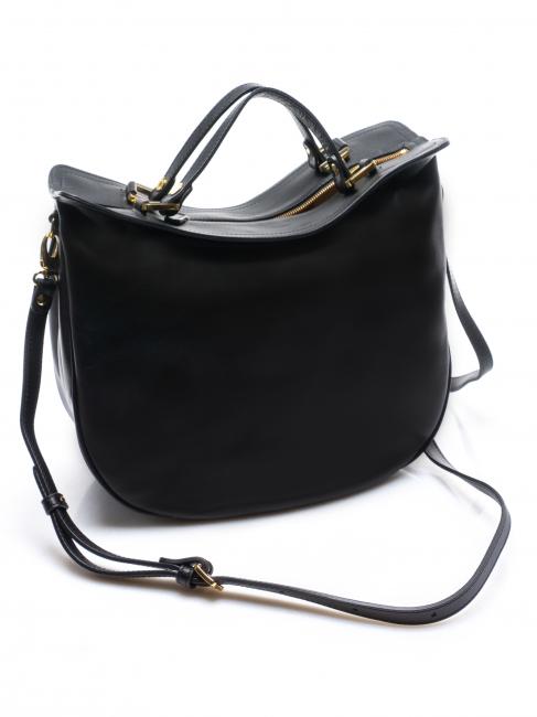 JASMINE  Handbag, with shoulder strap, in leather black with finit.nero - Women&rsquo;s Bags