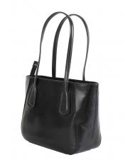 THE BRIDGE MADDALENA Shoulder shopper, in leather Black Gold - Women’s Bags - 3