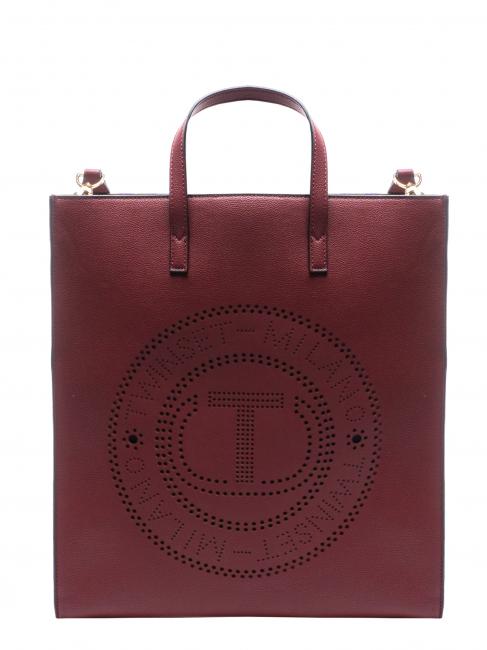 LOGO FORELLATO Vertical shopper with shoulder strap dark raspberry - Women&rsquo;s Bags