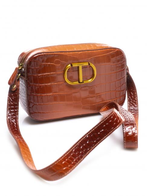 Mini bag a tracolla in pelle stampa coccodrillo  stcocco shaded tan powder - Women&rsquo;s Bags
