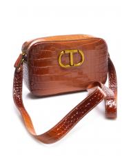 TWINSET Mini bag a tracolla in pelle stampa coccodrillo  - Women&rsquo;s Bags