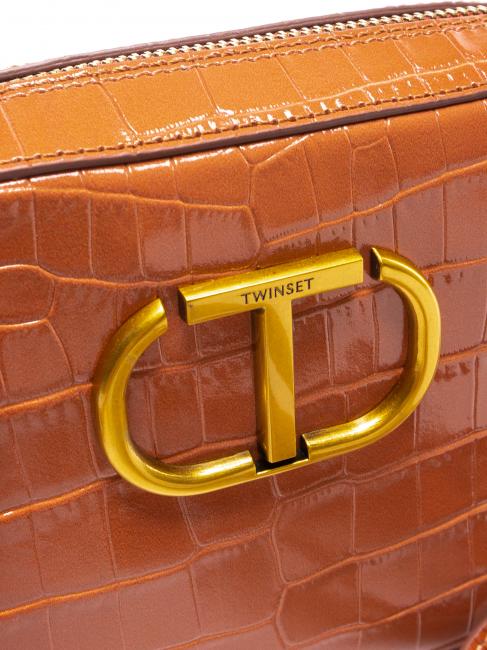 Mini bag a tracolla in pelle stampa coccodrillo  stcocco shaded tan powder - Women&rsquo;s Bags
