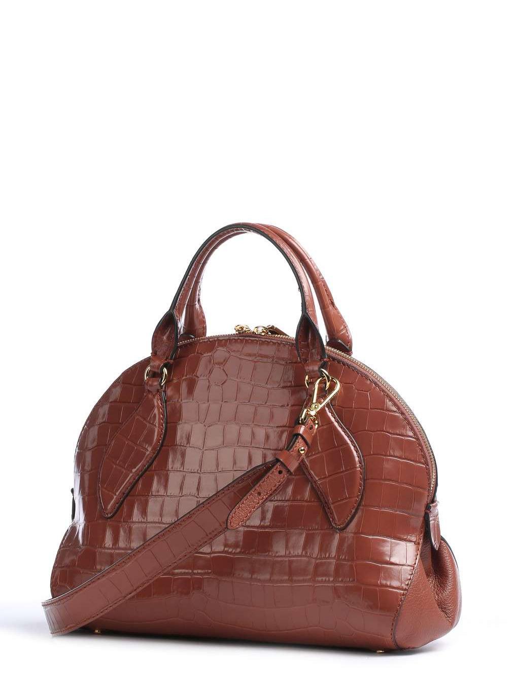 Coccinelle Colette Croco Shiny Soft Handbag, With Shoulder Strap, In Leather  Cinnam - Buy At Outlet Prices!