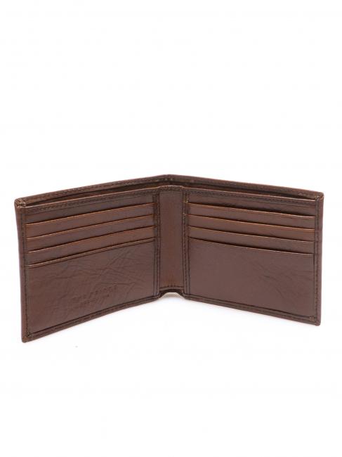 LORENZO Men's wallet, in leather Brown / Palladium - Men&rsquo;s Wallets