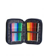 INVICTA Astuccio 3 zip Kit with everything for school! gridshadesblue - Cases and Accessories - 2