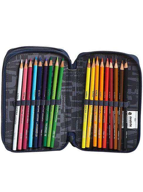 Astuccio 3 zip Kit with everything for school! gridshadesblue - Cases and Accessories