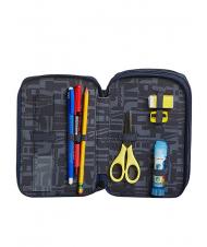 INVICTA Astuccio 3 zip Kit with everything for school! gridshadesblue - Cases and Accessories - 4