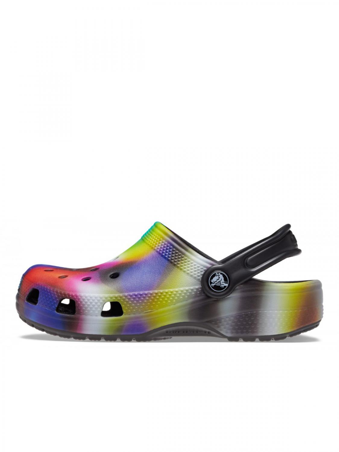 Crocs Classic Solarized Clog Kids Sabot Sandal Black Multi Buy