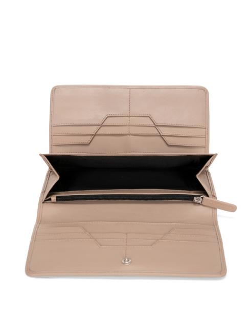BASIC Large leather wallet with flap mud - Women&rsquo;s Wallets