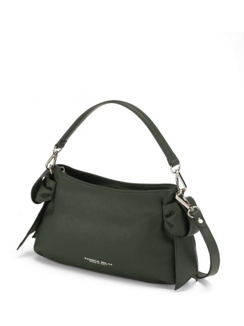 SOTTOBOSCO Small leather bag with shoulder strap green - Women&rsquo;s Bags