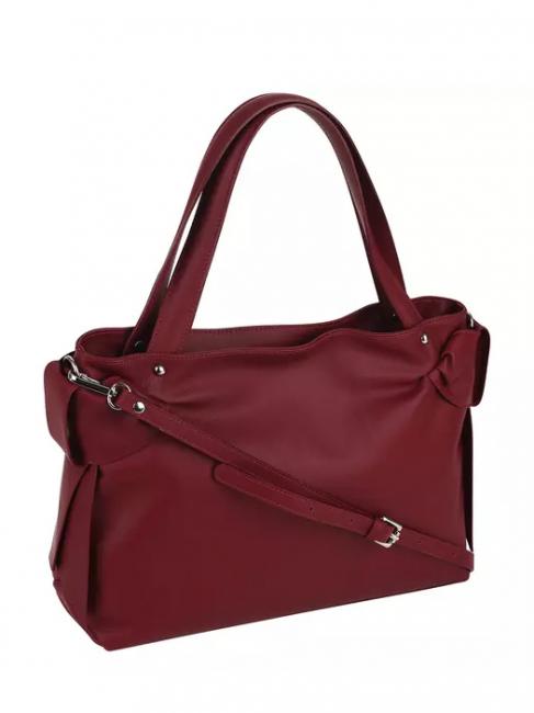 SOTTOBOSCO Shoulder bag in leather with shoulder strap dark red - Women&rsquo;s Bags