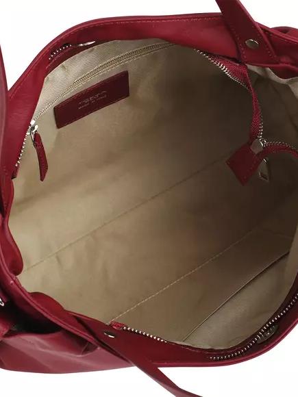 SOTTOBOSCO Shoulder bag in leather with shoulder strap dark red - Women&rsquo;s Bags