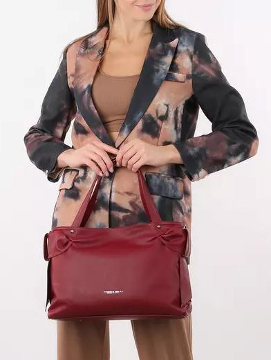 SOTTOBOSCO Shoulder bag in leather with shoulder strap dark red - Women&rsquo;s Bags