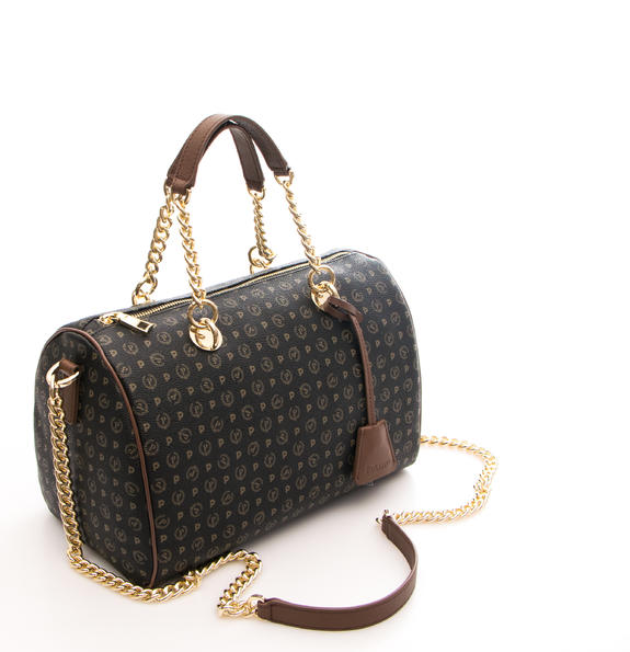 Tapiro Handbag; with shoulder strap black brown - Women’s Bags