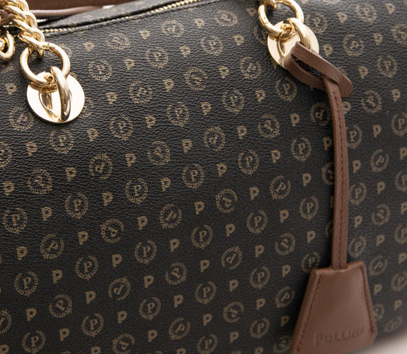 Tapiro Handbag; with shoulder strap black brown - Women’s Bags