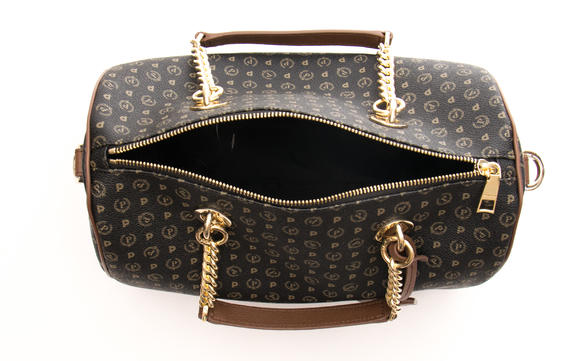 Tapiro Handbag; with shoulder strap black brown - Women’s Bags