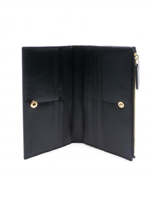 MATILDE Large leather wallet Black Gold - Women’s Wallets