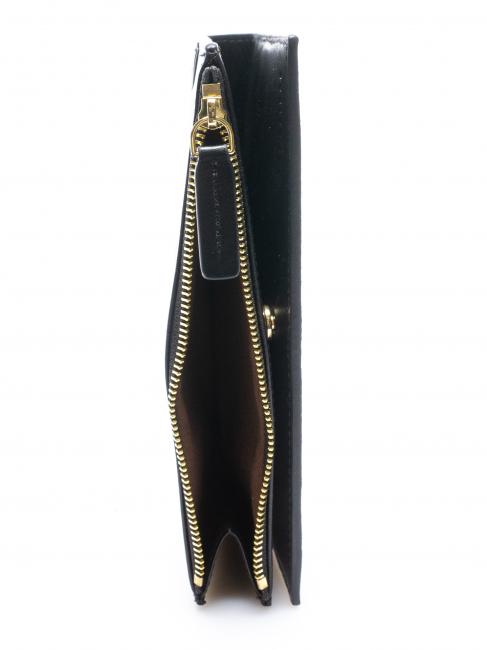 MATILDE Large leather wallet Black Gold - Women’s Wallets