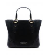 THE BRIDGE MATILDE Leather shopping bag Black Gold - Women’s Bags - 4